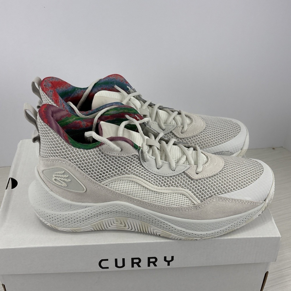 Under Armour Mens Sz 10.5 White Curry 3Z 24 SDE Basketball Shoe 3028191-114 NEW - Picture 6 of 8
